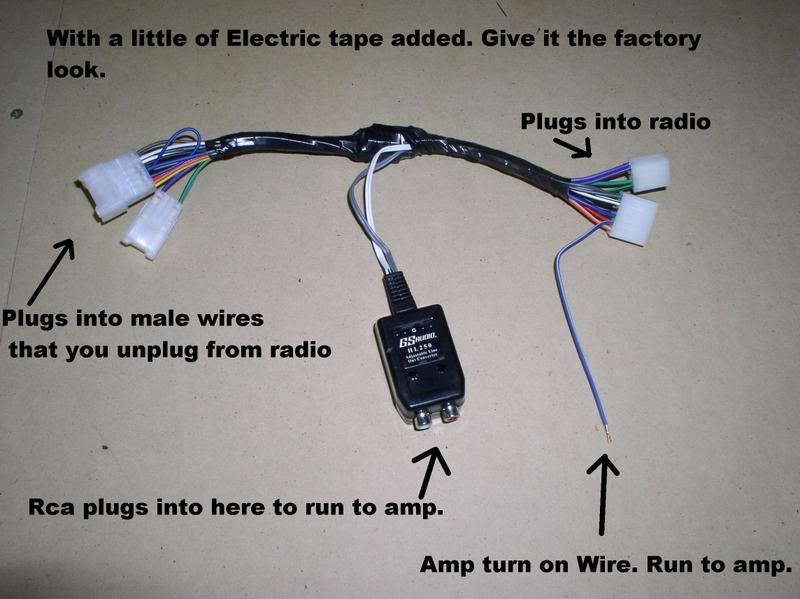 Factory Radio Amp Amplifier Interface Install Adapter Wiring Wire